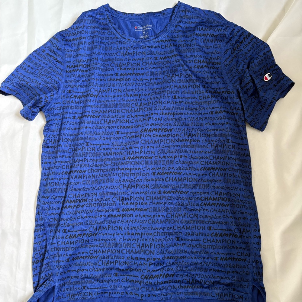 Champion Men's Blue Graphic T-Shirt